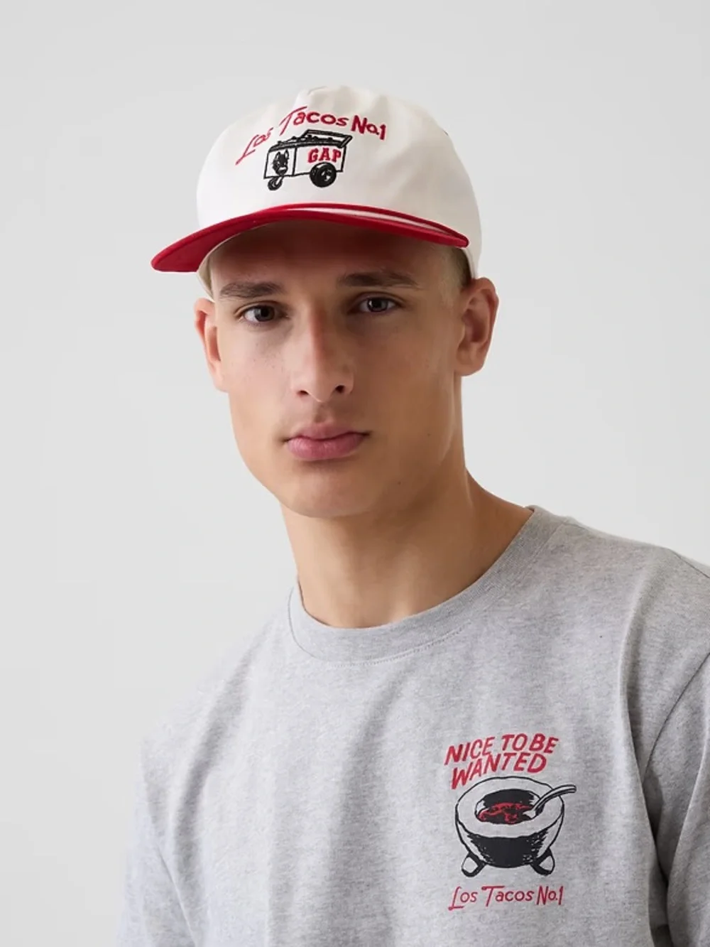 GAP 'Los Tacos' White and Red Cap